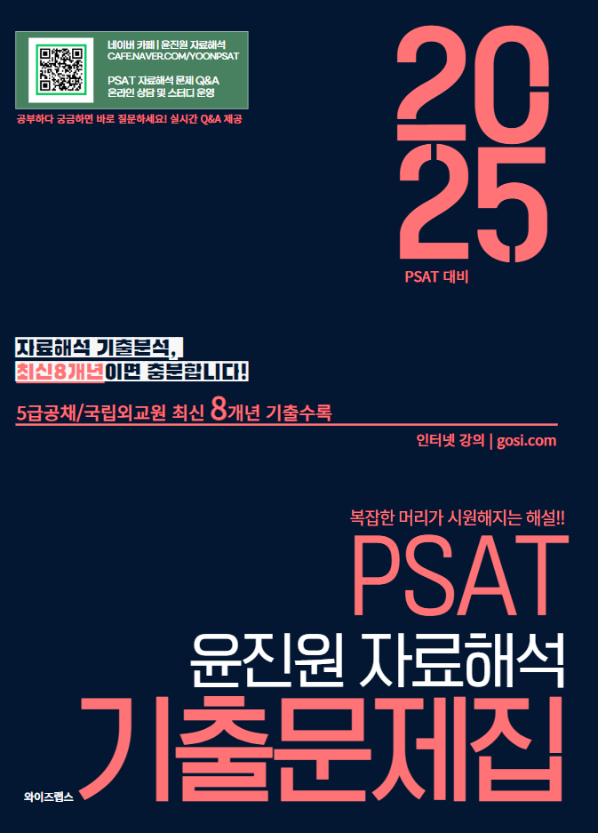 2025 PSAT윤진원 자료해석 기출문제집_5급공채/국립외교원