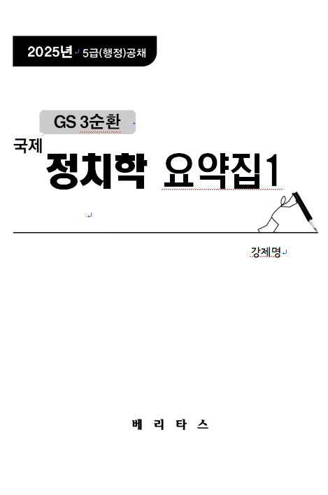 2025년대비 GS3 (국제)정치학 요약집1